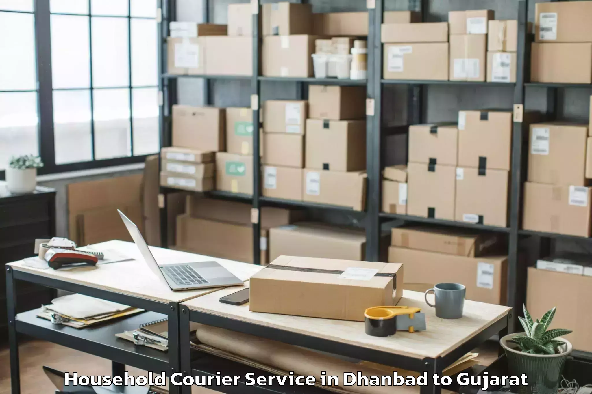 Reliable Dhanbad to Dhrangadhra Household Courier